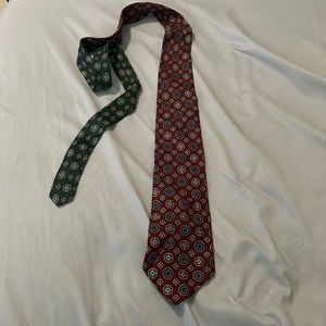 Tommy Hilfiger crimson Abstract art tie